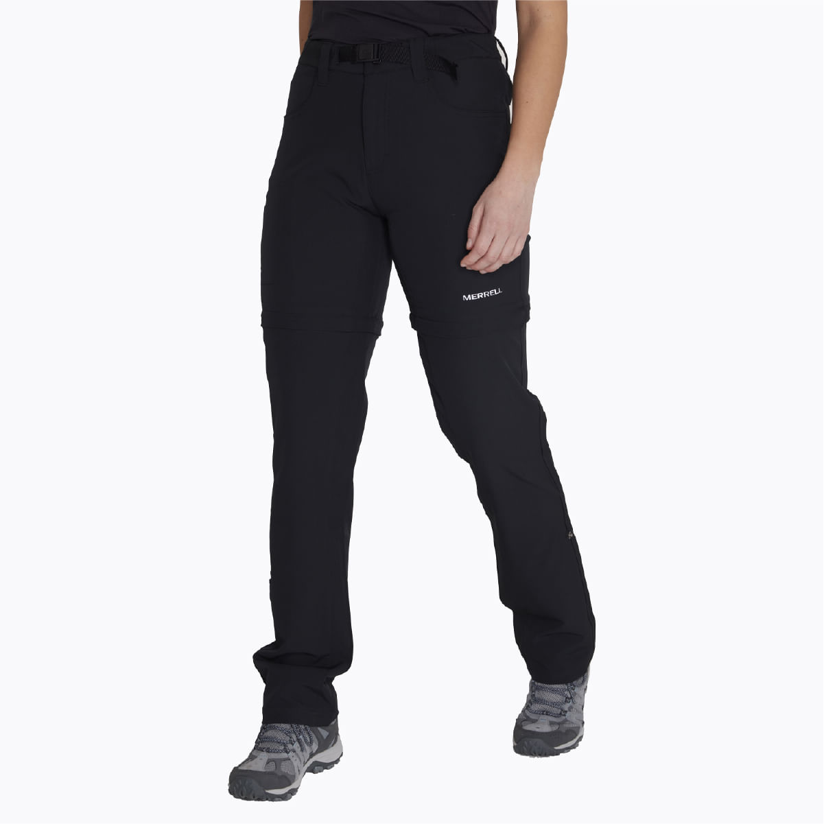 Pantalon Convertible Trespass Rambler Femme - Résistant Eau/UV, Taille Adjustable, Poches, Gris Tempête