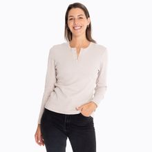 Camiseta Rib Long Sleeve Mujer